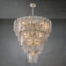 Lattace Clear Glass Tiered Round Chandelier 47"-DWHOME