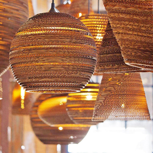 Luminaria Corrugated Board Pendant Light.