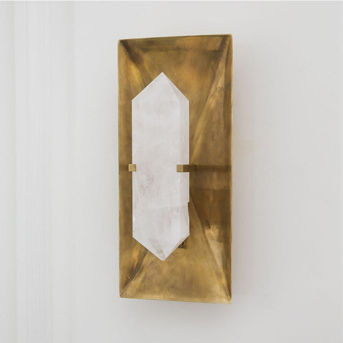 Natural Marble & Copper Wall Sconce.