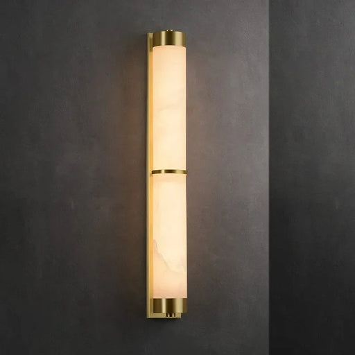 23" Natural Marble & Brass Wall Light.