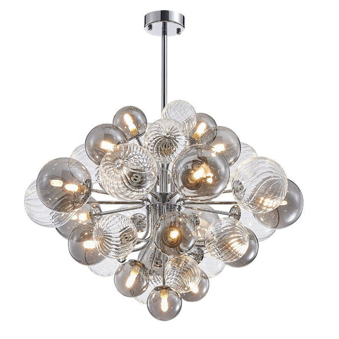 18-Light Glass Modern Chandelier.