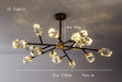 Bari Crystal Branch Chandelier, Black.