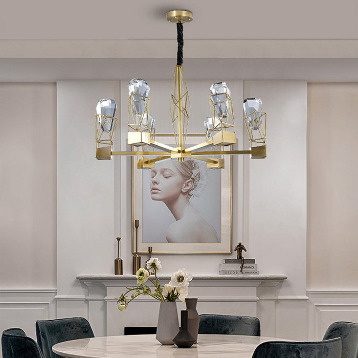8-Light Modern Crystal Chandelier-DWHOME