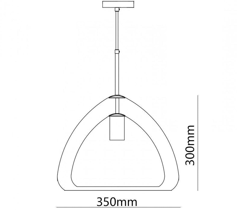 Futuristische Glass Pendant Light.