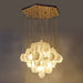 Moonshade Natural Marble Modern Chandelier-DWHOME