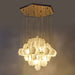 Moonshade Natural Marble Modern Chandelier.