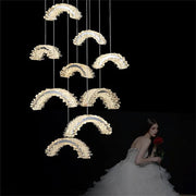 Rainbow Modern Rock Crystal Staircase Chandelier-DWHOME