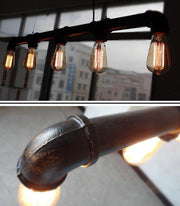 5 Bulb Water Pipe Industrial Kitchen Island Pendant Light-DWHOME
