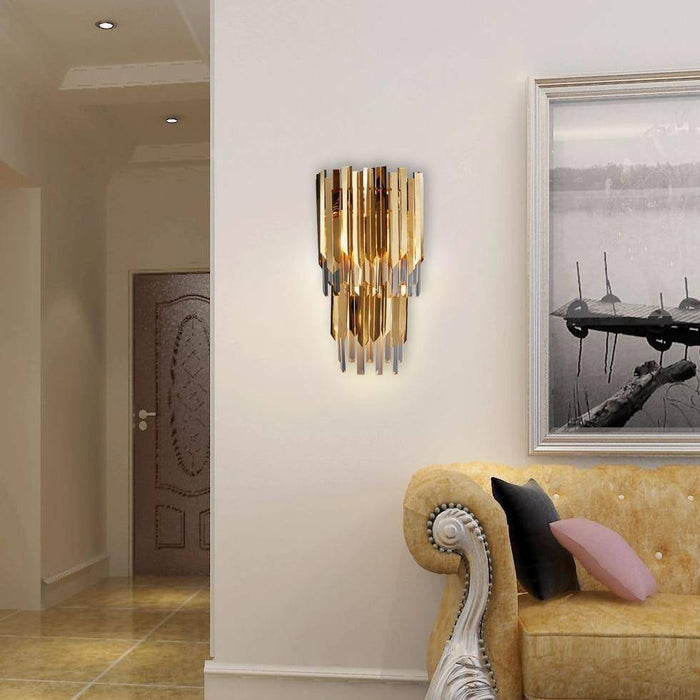 Legance Gold Plated Crystal Wall Sconce.