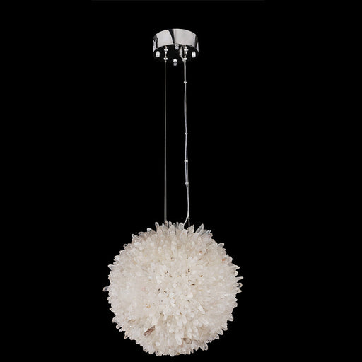 Clear Geode Quartz Crystal Ball Modern Pendant Light-DWHOME