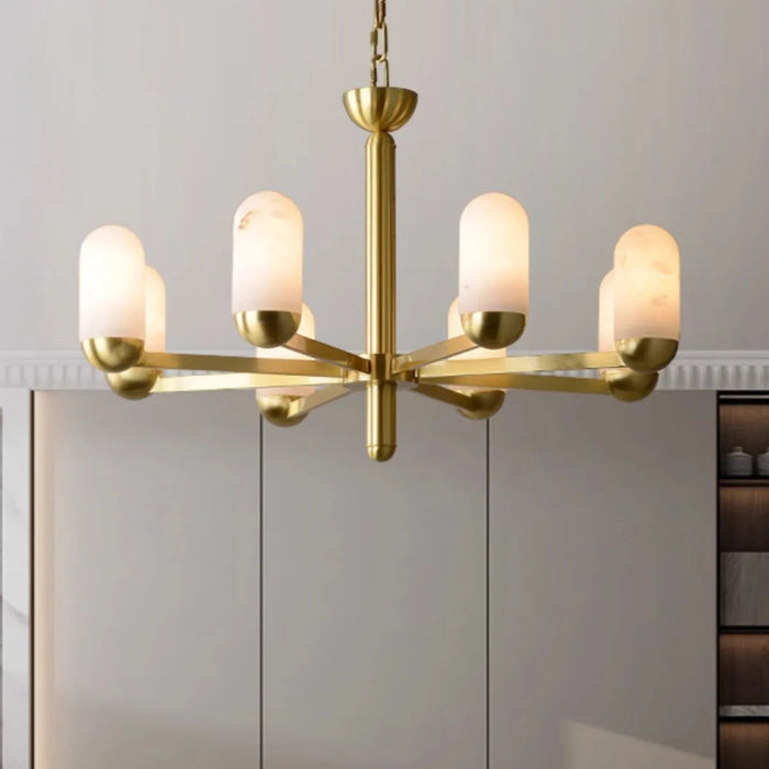 Moonshade Natural Marble Multi Light Chandelier.