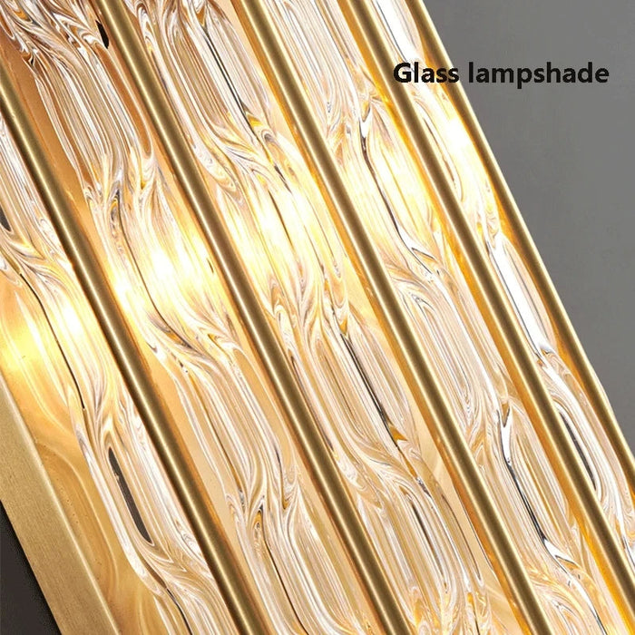 Modern Copper & Glass Wall Sconce.