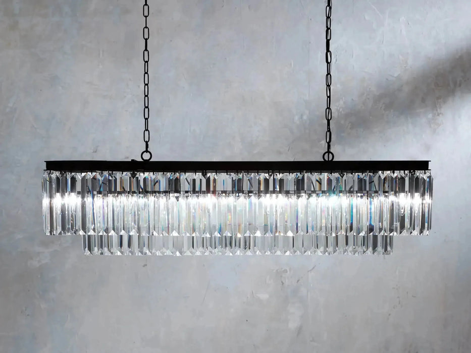 Leyland Tiered Rectangular Chandelier-DWHOME