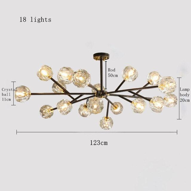 Rama Branch Chandelier, Black-DWHOME