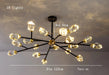 Diamante Crystal Branch Chandelier, Black-DWHOME