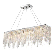 Adena Crystal Tassel Dining Room Chandelier-DWHOME