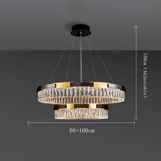 Siena Contemporary Crystal Light Fixture-DWHOME