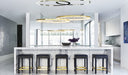 36 Inch Round Modern Chandelier Brass & Clear Geode Quartz Crystal Hanging Light-DWHOME