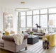 36 Inch Round Modern Chandelier Brass & Clear Geode Quartz Crystal Hanging Light-DWHOME