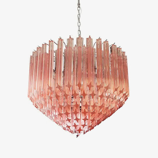 Prism Murano Pink Glass Chandelier-DWHOME