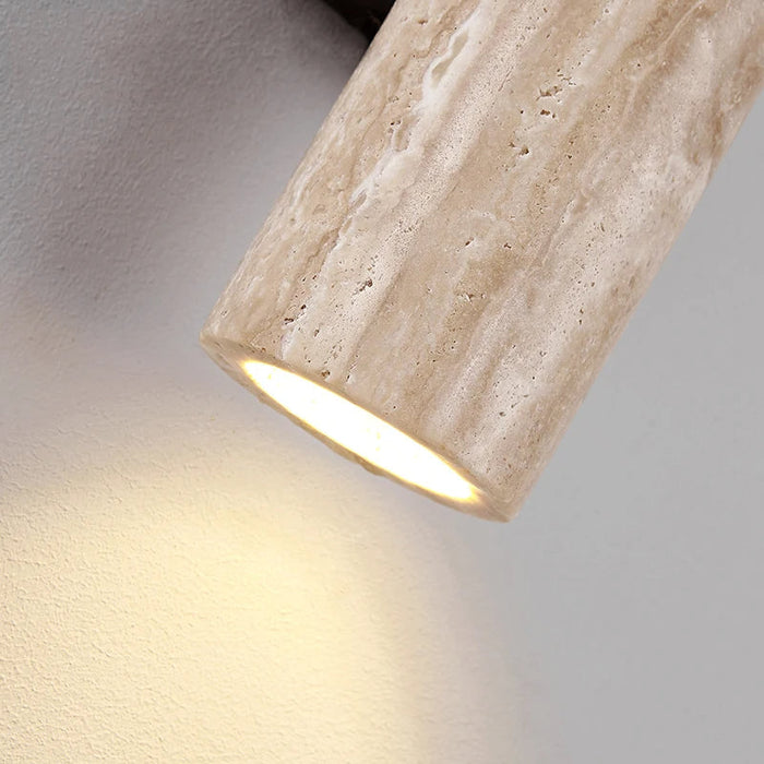 Natural Travertine Wall Lamp.