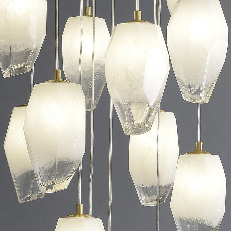 Frost Glass Pendant Foyer Chandelier-DWHOME