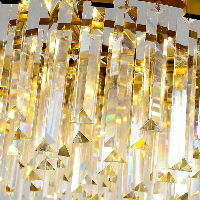 Gio Gold Plated Crystal Chandelier.