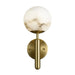 Natural Marble Sphere Wall Sconce.