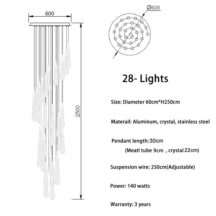 Pendant Light Fixture For Stairwell.