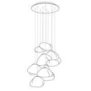 Blown Glass Random Pendant Light-DWHOME