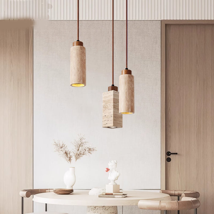 Solvara Travertine Pendant Lamp-DWHOME