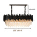 Gio Crystal Dining Room Chandelier, Black.