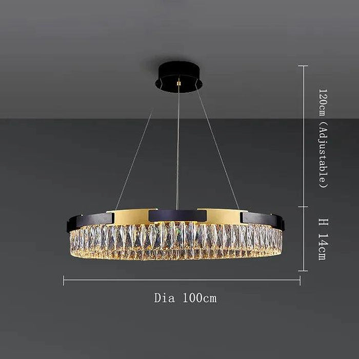 Siena Contemporary Crystal Light Fixture-DWHOME