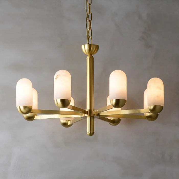 Moonshade Natural Marble Multi Light Chandelier.