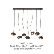 Wooden Petal Kitchen Island Pendant Light-DWHOME
