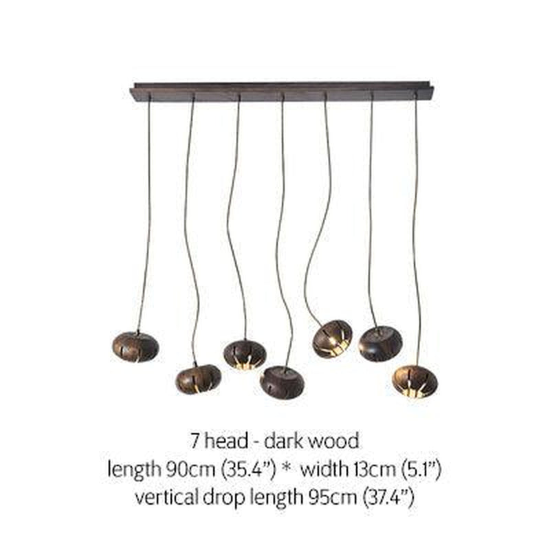 Wooden Petal Kitchen Island Pendant Light-DWHOME