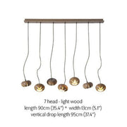 Wooden Petal Kitchen Island Pendant Light-DWHOME