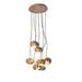 Wooden Petal Round Cluster Pendant Light - DWHOME