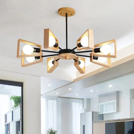 8-Light Sputnik Modern Linear Chandelier.