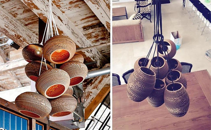Luminaria Corrugated Board Pendant Light-DWHOME