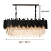 Gio Crystal Dining Room Chandelier, Black.