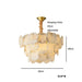 3-Tier Natural Marble Modern Chandelier.