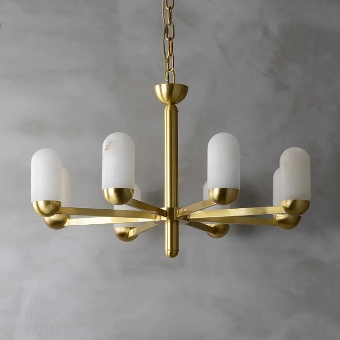 Moonshade Natural Marble Multi Light Chandelier.