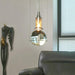 Opal round glass sphere midcentury pendant Light.