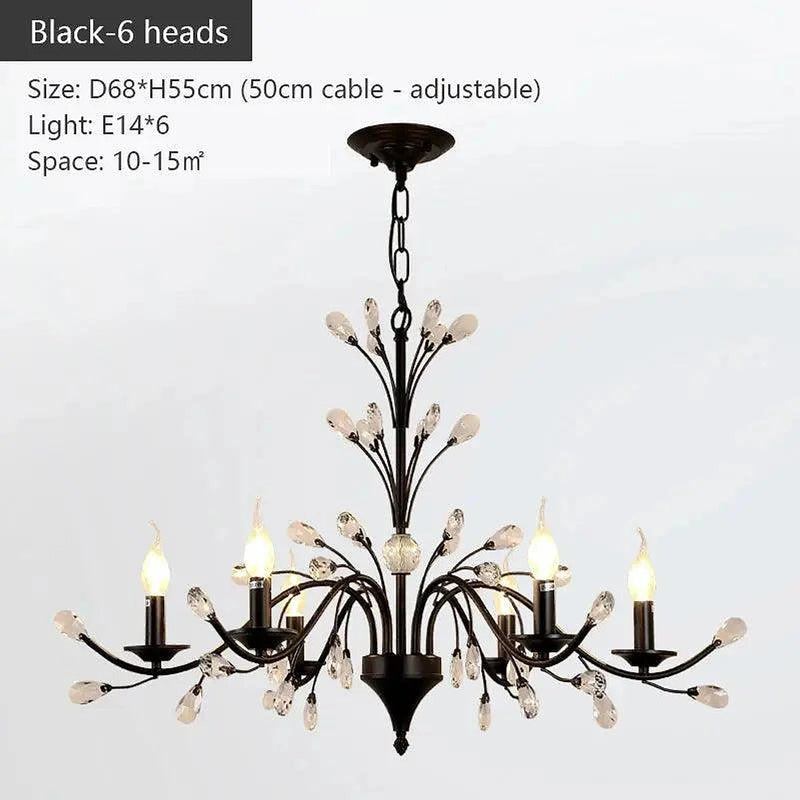 Wrought Iron Chandeliers 6/9 Lights-DWHOME