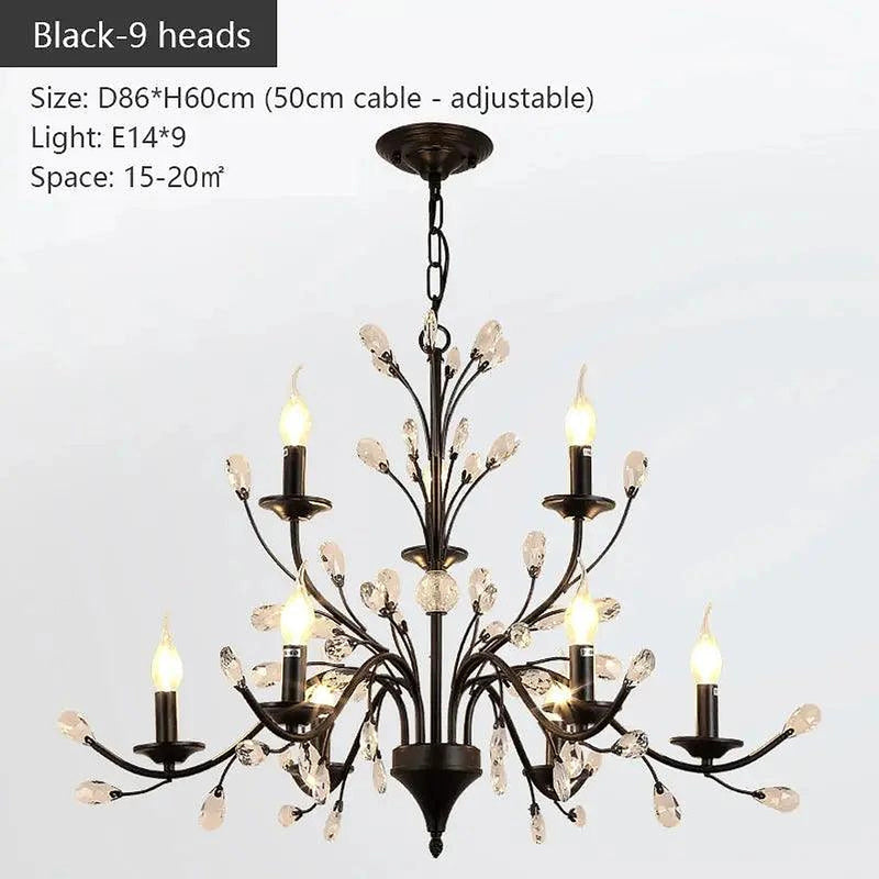 Wrought Iron Chandeliers 6/9 Lights-DWHOME