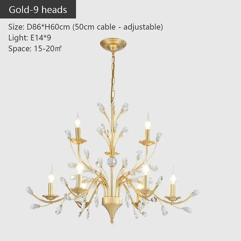 Wrought Iron Chandeliers 6/9 Lights-DWHOME