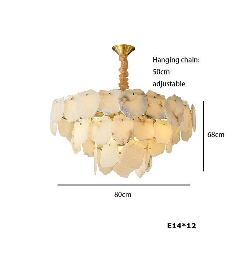 3-Tier Natural Marble Modern Chandelier-DWHOME