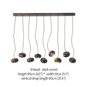 Wooden Petal Kitchen Island Pendant Light-DWHOME