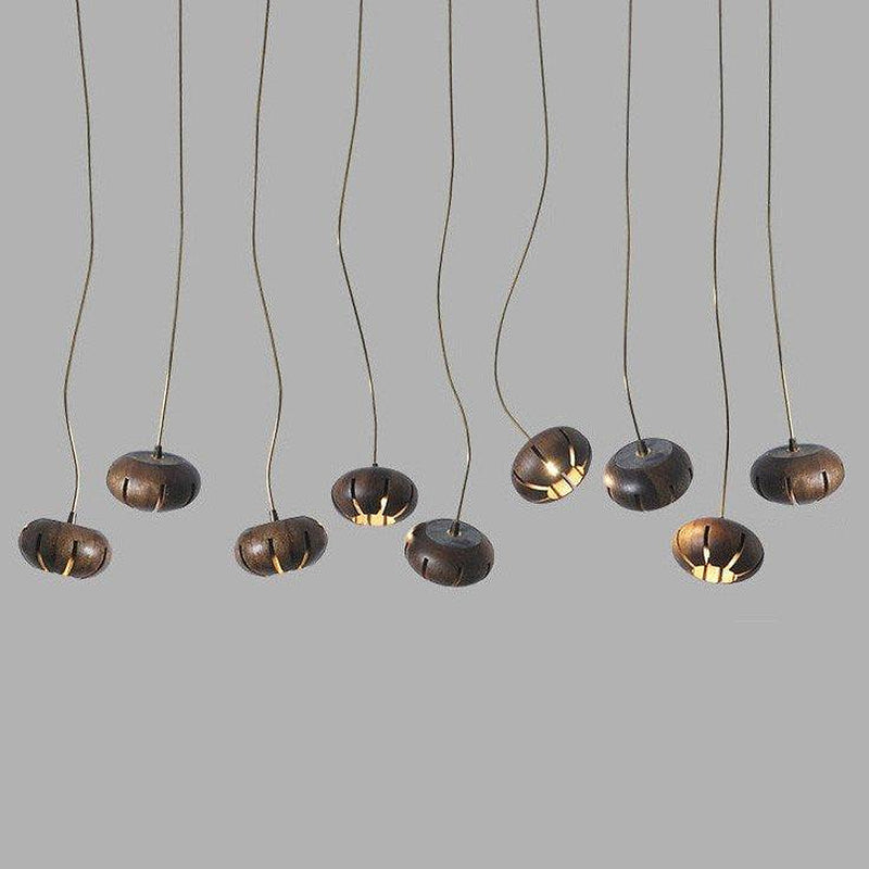 Wooden Petal Kitchen Island Pendant Light-DWHOME